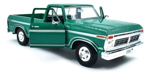 1977 Ford F-150 Custom Pickup Yeşil 1/24 Model Araba Yeşil