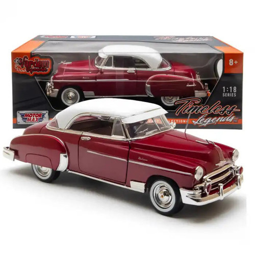 Motor Max 1:18 1950 Chevy Bel Air Diecast Model Araba Kırmızı