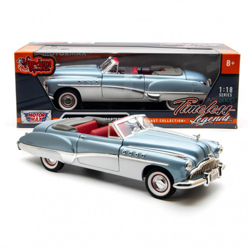 1949 Buick Roadmaster Convertible - Light Blue 1:18 Scale Diecast Model Car Motormax