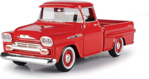1:24 W/B American Classics 1958 Chevrolet Apache Fleet Side Pickup Diecast Kırmızı