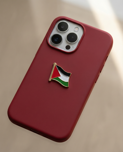 Filistin Dalgalı Bayrak Sembolü Telefon Arkası Süsü Sticker Etiket A300094
