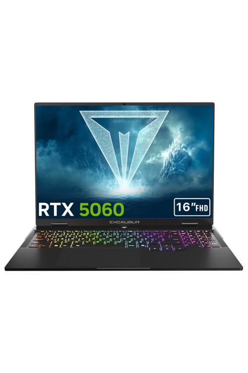 Excalibur G915 Intel Core 7-240H 24GB 1TB RTX5060 165HZ 16" Freedos Gaming Laptop G915.240H-CF60X-C