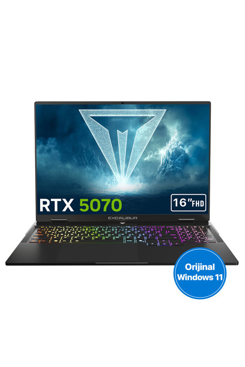 Excalibur G915 Intel Core 7-240H 24GB 2TB RTX5070 165HZ 16" W11H Gaming Laptop G915.240H-CX70A-C