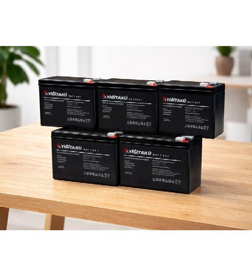 YİĞİT12V 9Ah AGM AKÜ 5'Lİ PAKET Ebatlar: 150x65x90mm 2026 ÜRETİM
