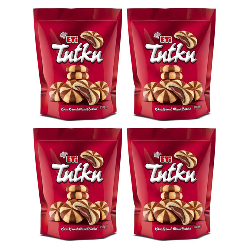 Tutku Kakao Kremalı Mozaik Bisküvi 210 Gr x 4 Adet