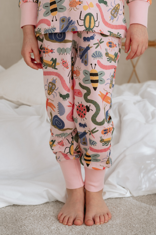 Renkli Böcek Desenli Pijama Alt
