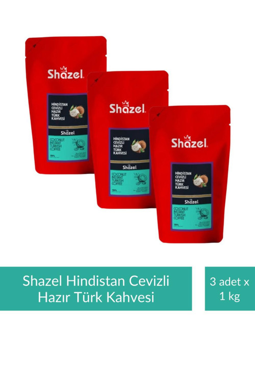 Hindistan Cevizli Hazır Türk Kahvesi 1 kg x 3 Adet