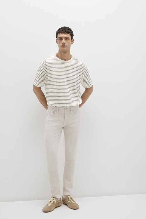 Erkek Jake Comfort Gabardin Pantolon M0042222763 Ekru