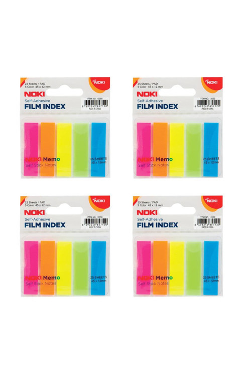 Memo Film İndex 5 Renk 12x45 mm 25 Yaprak (12050) 4 Adet