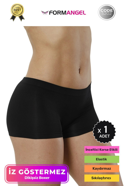 #KadınBoxer Toparlayıcı Şekillendirici Seamless Kaymaz Kadın Dikişsiz Boxer İç Çamaşırı - 1 Adet