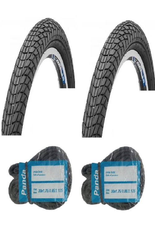 Chaoyang 20 Jant 20x1.75 Bisiklet Dış Lastiği Yol Tipi H-537 X 2 Adet + Panda İç Lastik Seti