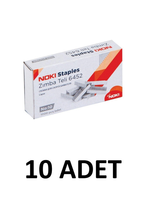 10 Adet Küçük Boy Zımba Teli No:10 (cu) 1000 Li