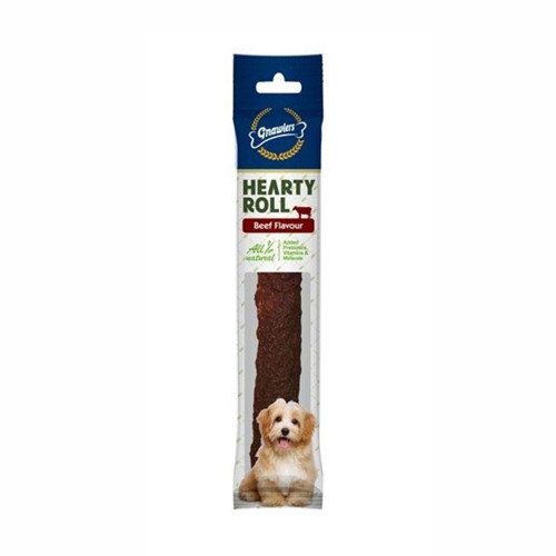 Hearty Roll Doğal Kolajen Biftekli Köpek Ödül Kemiği 22,5 cm 80 gr