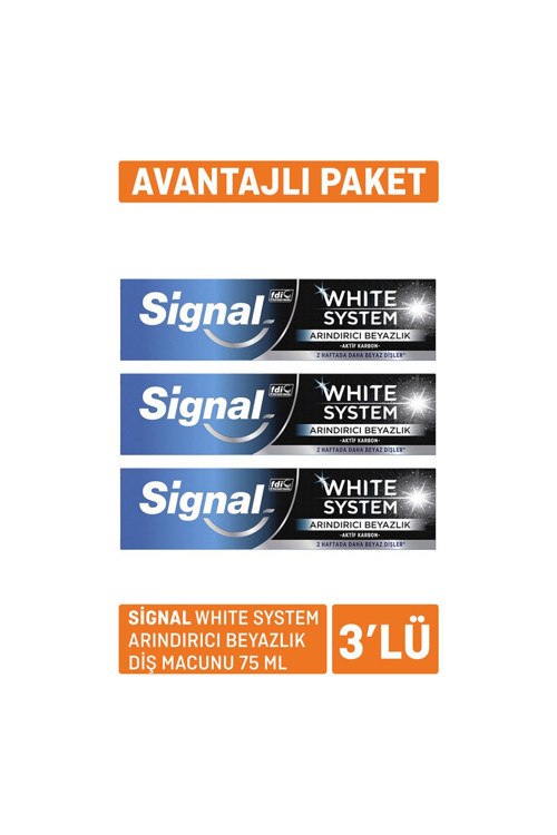 White System Arındırıcı Beyazlık Diş Macunu 75Ml X 3 4 Adet