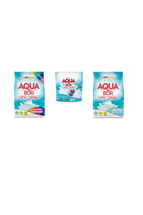 Doğal Mineralli 4 Kg Renkliler + Tablet + 4 Kg Beyaz 3’Lü Set