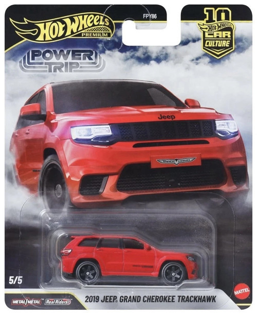 Premium 2019 Jeep Grand Cherokee Trackhawk Power Trip 1:64 Metal Model Araba