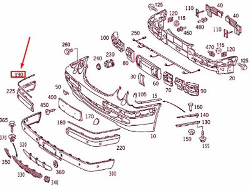 Mercedes W210 Ön Tampon Nikelajı Sağ 1999-2002 (Oem No: A2108850874)