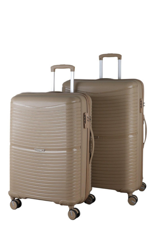 V379 Aura Y.Üretim Pp Valiz 65 Cm + 75 Cm Siyah Set