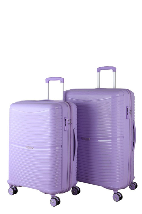 V379 Aura Y.Üretim Pp Valiz 65 Cm + 75 Cm Siyah Set