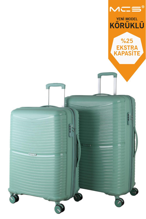 V379 Aura Y.Üretim Pp Valiz 65 Cm + 75 Cm Siyah Set
