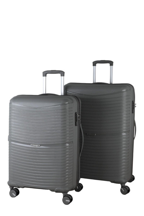 V379 Aura Y.Üretim Pp Valiz 65 Cm + 75 Cm Siyah Set