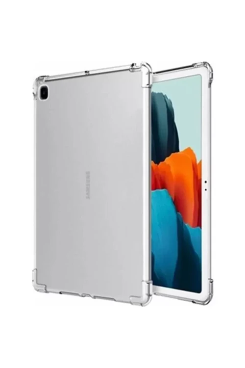 Samsung Galaxy P610 Tab S6 Lite 10.4 Kılıf Anti Shock Tablet Silikon - Şeffaf