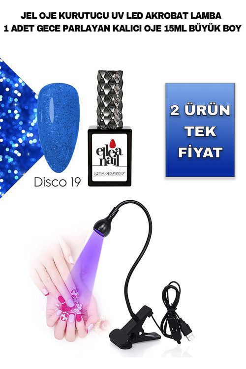 Akrobat Lamba ve Disco Gece Parlayan Kalıcı Oje 15 ml