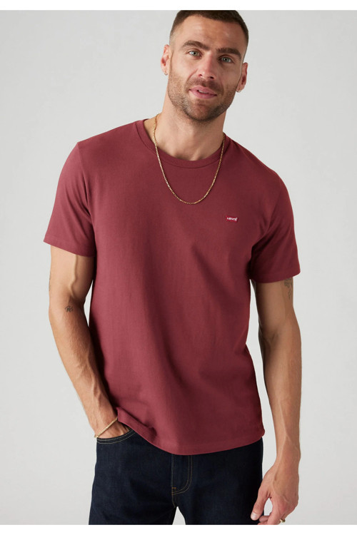 Erkek Bisiklet Yaka Bordo T-Shirt - 008BT-0002