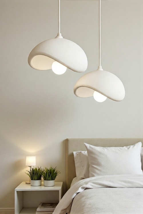 Beton Görünümlü , Bohem , Natural , Modern 2'li Sarkıt Avize ( E27 Ampul Hediyedir. )