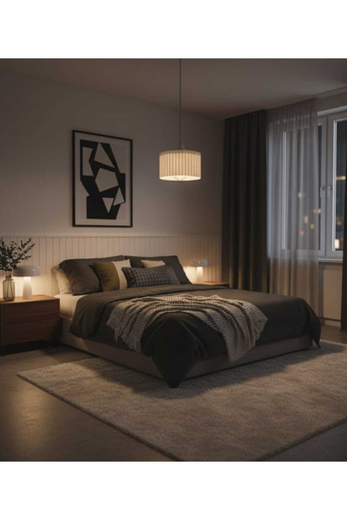 Lüks Beyaz Renk Modern Dekoratif Salon, Oturma Odası ve Mutfak Sarkıt Avize ( Lamba Hediyedir. )