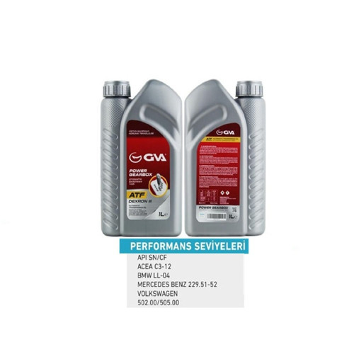 OTOMATİK ŞANZIMAN YAĞI ATF III GVA 1 LT PLATINUM DEXRON III (KIRMIZI)