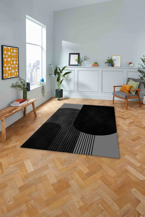 Dijital Baskılı Modern Klasik Yıkanabilir Kaymaz Taban Yolluk Mutfak Salon Halısı