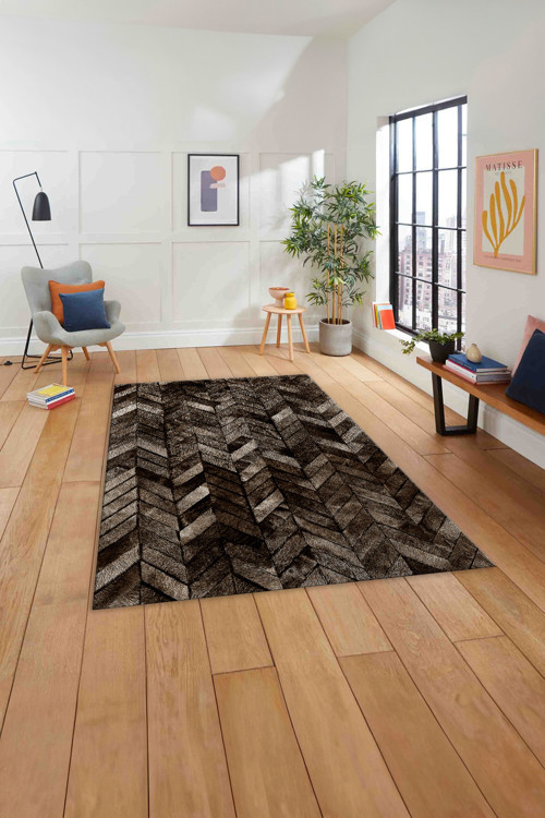 Baskılı Patchwork Çizgili Yıkanabilir Kaymaz Taban Yolluk Mutfak Salon Halısı