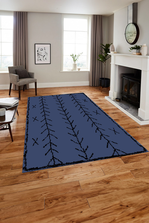 Baskılı İskandinav Desen Etnik Görünüm Yıkanabilir Kaymaz Yolluk Mutfak Salon Halısı