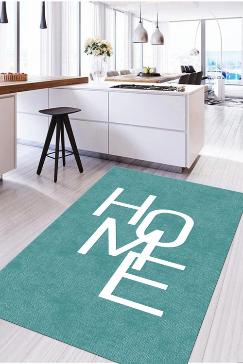 Dijital Baskılı Modern Home Yazılı Yıkanabilir Kaymaz Taban Yolluk Salon Mutfak Halısı