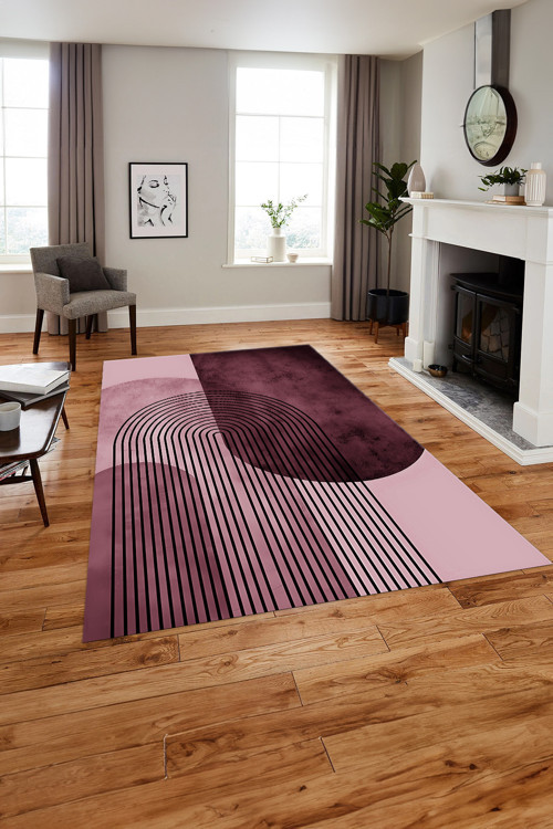 Dijital Baskılı Modern Klasik Yıkanabilir Kaymaz Taban Yolluk Mutfak Salon Halısı