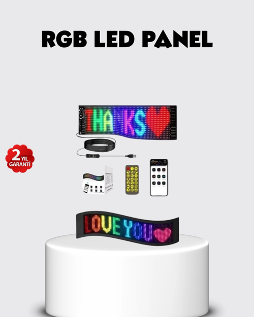 Rgb Led Panel – Usb Güç Girişli, Gıf Ve Yazı Gösterimli Akıllı Ekran
