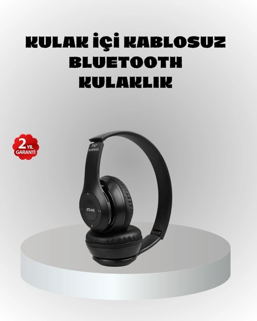 Kablosuz Bluetooth Kulaklık – Tf Kart, Aux, Mikrofonlu, Suya Dayanıklı, 10m Menzil
