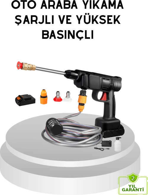 Taşınabilir Akülü Araba Yıkama Makinesi 1.7 Mpa Basınçlı Ve Ergonomik Tasarımlı