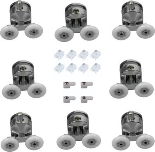 Duşakabin Tekerleği Cam Kabin Tekeri Metal Gövdeli 8 Li Set Teker Çapı 22 Mm