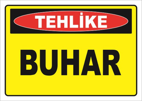 BUHAR - İSG LEVHASI LEVHA 35x50 cm Galvaniz Saç 0,4 mm KTM 086