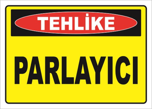 PARLAYICI - İSG LEVHASI LEVHA 35x50 cm Galvaniz Saç 0,4 mm KTM 060