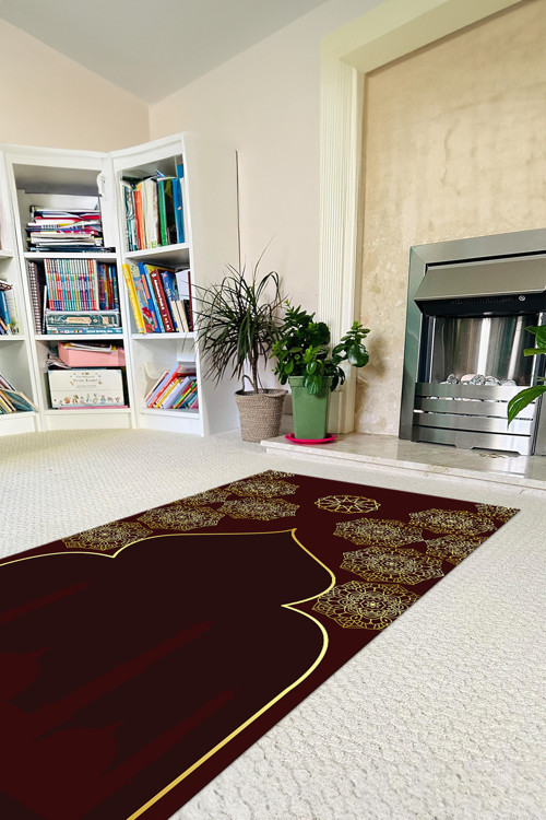 Dijital Baskılı Kaymaz Taban Yıkanabilir Hediyelik Çeyizlik Namazlık Seccade