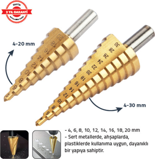 Kademeli Matkap Ucu 4 - 30 mm