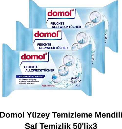 Yüzey Temizleme Mendili Saf Temizlik 50'li (3 Adet)