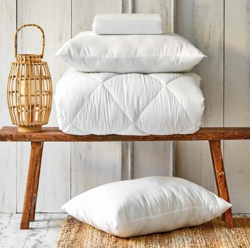 Microfiber Soft Çift Kişilik Yorgan ve 2 Adet Silikon Yastık