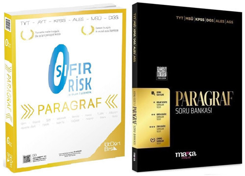 Üç Dört Beş + Marka 2026 YKS TYT AYT KPSS Paragraf Sıfır Risk Soru Bankası 2 li Set - Hamza Kaya Üç Dört Beş + Marka Yay