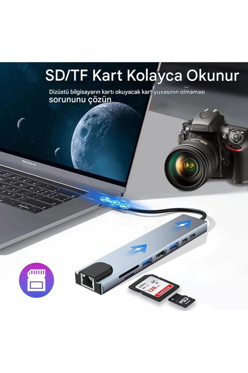 Tablet USB Dönüştürücü - Type-C USB Dönüştürücü - Sd Kart dönüştürücü