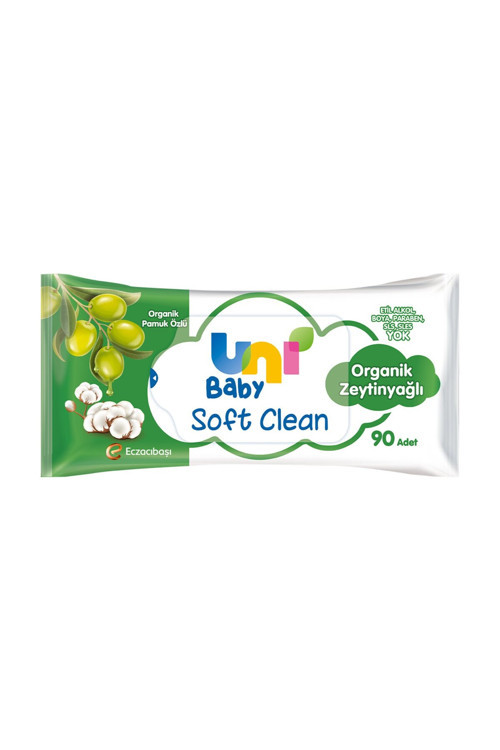 Soft Clean 90'Lı Organik Zeytinyağlı Islak Havlu