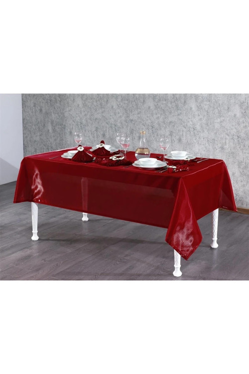 Kristal Monoray Kumaş A. Gri Sofra Takımı 8 Kişl. 160x220cm 17 Prç. 724